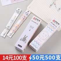 Rainbow multi-color color pen fluorescent refill neutral refill inner hole bullet neutral full needle tube pen replacement wholesale