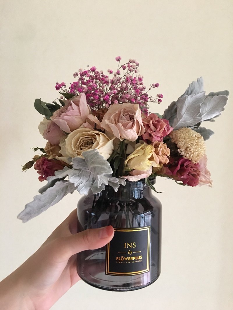 Nordic Ikea Decorative Dwarf Flower Shop Big Mouth Glass Vase Mini