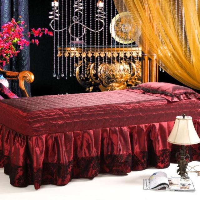 Rắn cao cấp phong cách châu Âu thẩm mỹ viện SPA Body Massage Beauty khăn trải giường gia đình bốn dầu gội custom-made - Trang bị tấm ga phủ giường spa