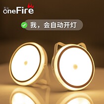 Intelligent human body automatic induction LED night light Rechargeable bedroom bedside voice-activated toilet Toilet wall light