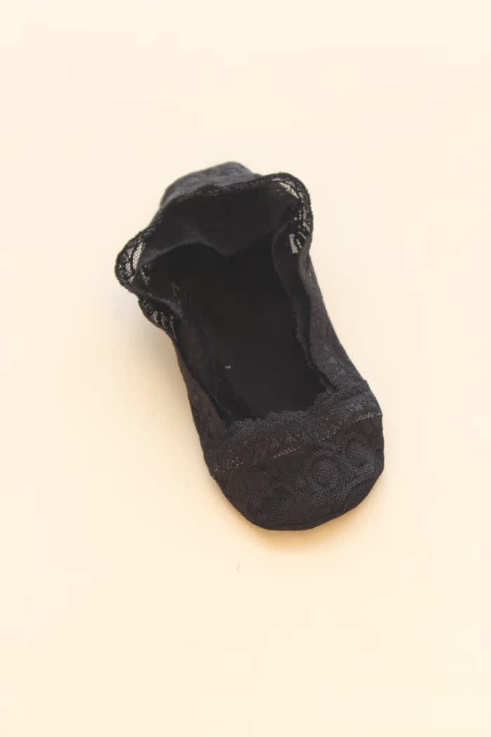 Vớ nữ vớ mùa hè mỏng phần miệng nông bằng vải cotton vô hình ren nữ silicone chống trượt mùa hè giày đơn nữ - Bít tất nữ vớ nike