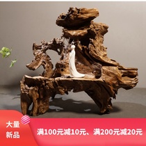 Saved deadwood Zen Pendulum Piece 1 Cliff Bergen Rood root Art Art Bonsai Base Tea Table Bief-room Gent