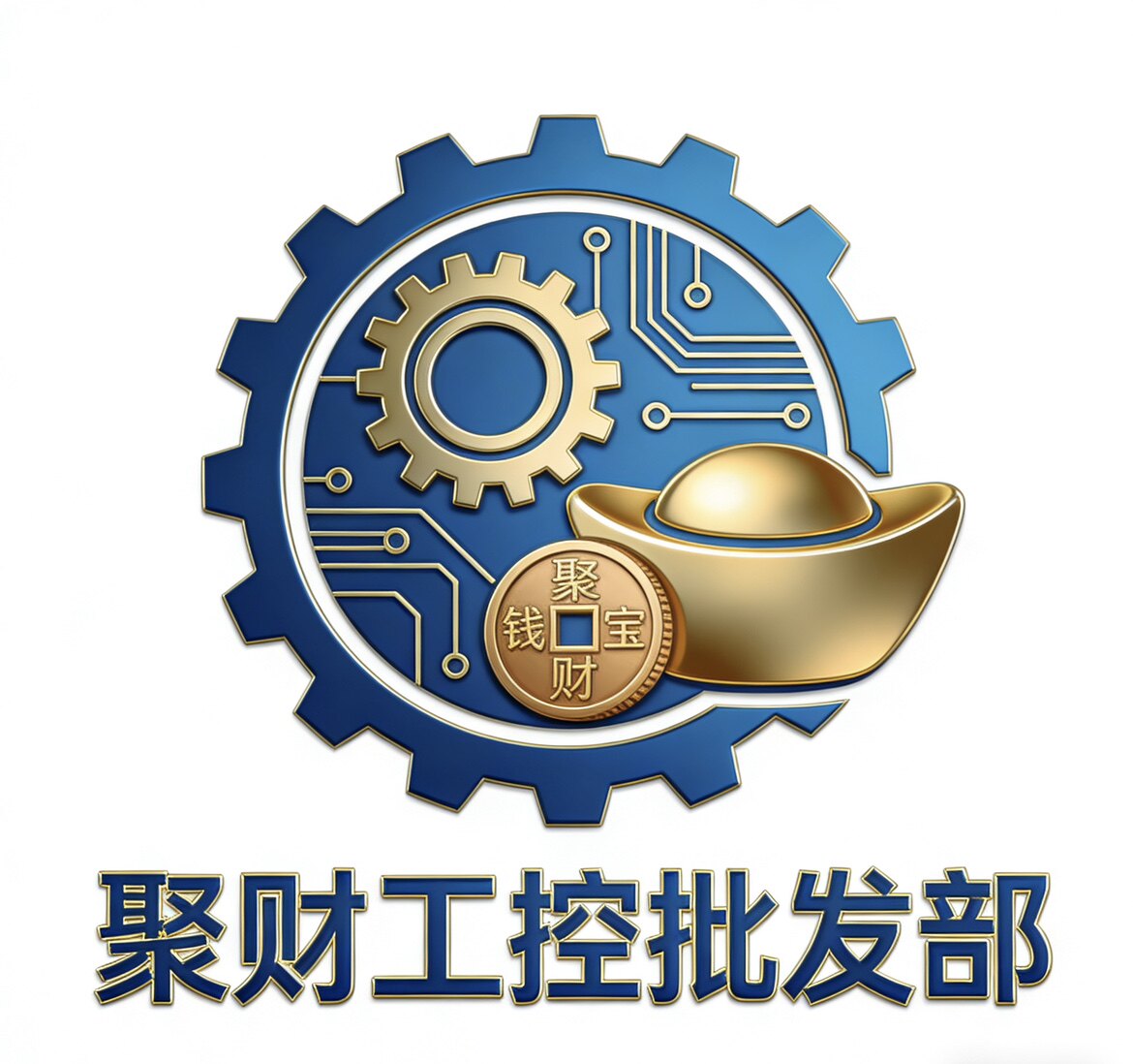 聚财工控批发部的LOGO
