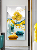 Mona Lisa Cross Embroidered Living Room Brief Modern Genguan Corridor Hospitality Elk Deer 2021 New Line Embroidered Light Extravaganza