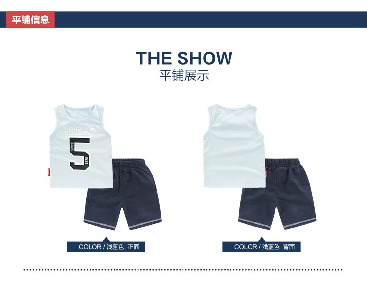 Cần bán | Quần áo trẻ em Wei Sifan 2019 Bộ đồ trẻ em mới cho trẻ em sơ sinh tay ngắn + quần short hai mảnh