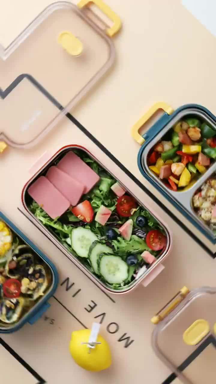 1.1l/1.6l/2.2l Keep Food Warm Lunch Box Layered Thermal Food Containers