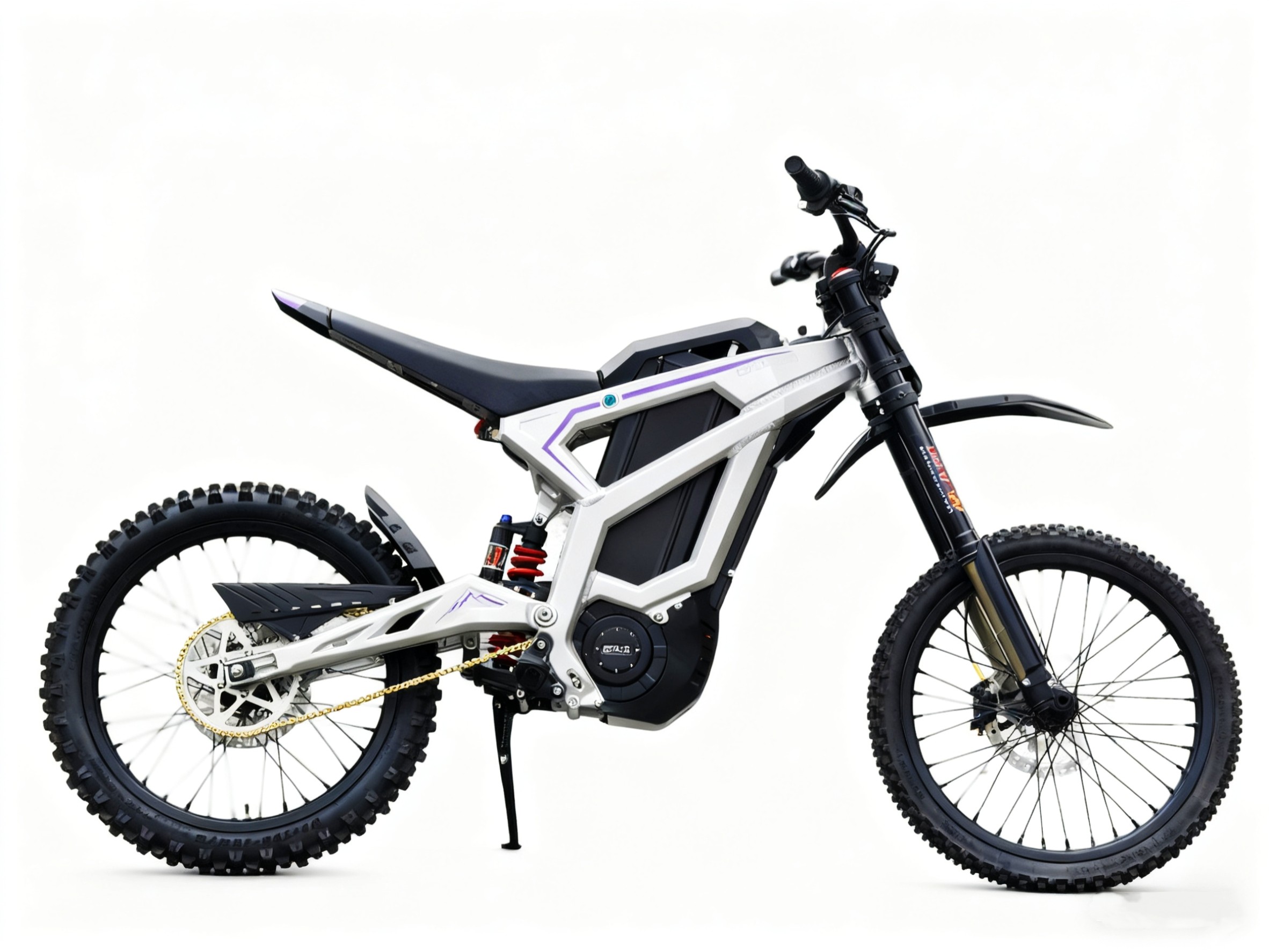 Электрический внедорожный мотоцикл EKXBike M1 серебристый