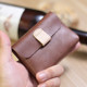 2021 ໃຫມ່ Handmade Mini Card Holder First Layer Cowhide Coin Data Cable Headphone Storage Bag Small Card Bag trendy