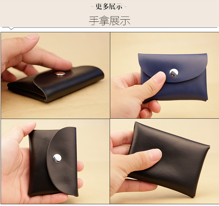 Mini Men Slim Thẻ nhỏ Túi tiền xu Ví tiền Túi da Khóa Ví nam nhỏ clutch nữ
