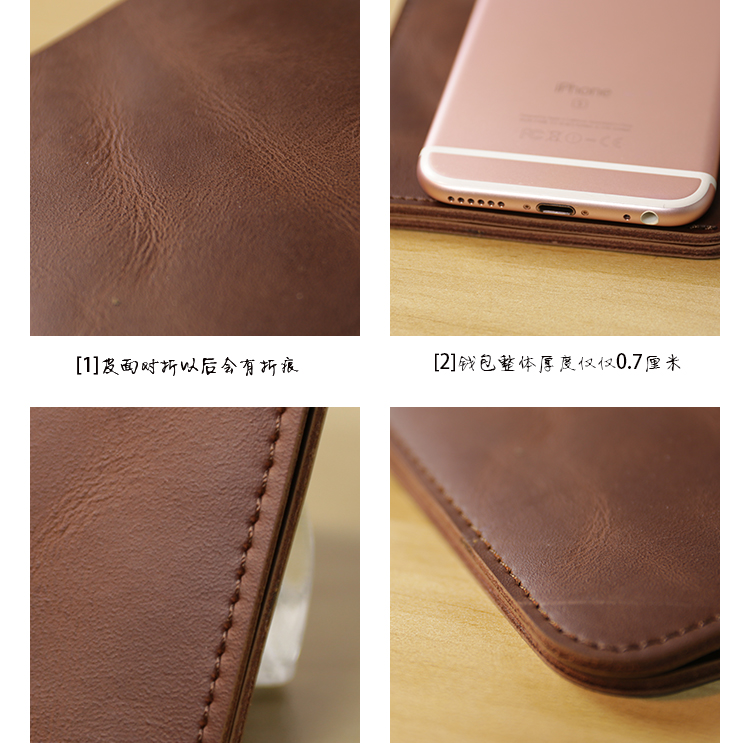 Ví da handmade Handmade Horse Mini dành cho nam ngắn ví nam gucci