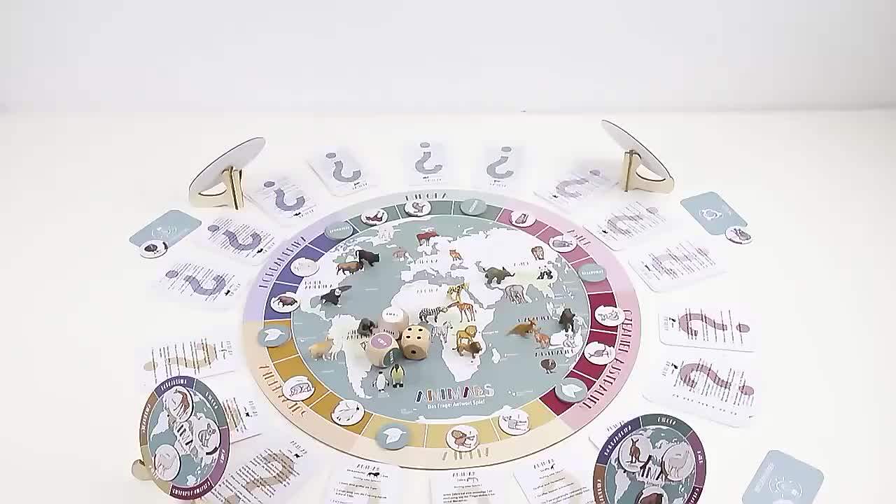 Funny Oem Animal Board Games Educational Fun Party Table Games With