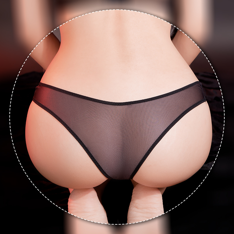 Plus Size Fully Transparent Women's Underwear Low-Waist Ice Silk Seamless Panties Thin High-Elasticity Butt-Lifting Thong Briefs for Women