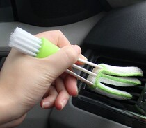 Double head vehicle air conditioning air outlet shutter cleaning brush multi-purpose brush instrument dust removal brush air conditioning brush keyboard brush