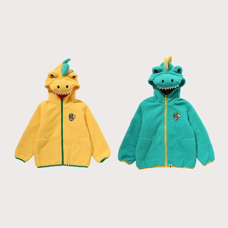 10.24 Nomi Mom Japan Purchasing Agent Bape Children's Clothing Milo Dinosaur Egg 3D Hooded Fleece Zipper Jacket 10.24 Nomi Mom Japan Purchasing Agent Bape Children's Clothing Milo Dinosaur Egg 3D Hooded Fleece Zipper Jacket