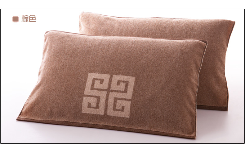 Đặc biệt năm mới Gối vàng hạng nhất Cotton chính hãng 4 màu dày Gối đơn áo gối lụa
