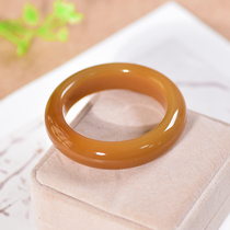 (Cat Home) Natural Hetian jade bracelet and sugar jade women carved wide version square lotus jade bracelet