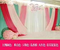 Wedding props new background gauze mantle hotel stage curtain welcome area sign-in area Background wedding cloth mantle