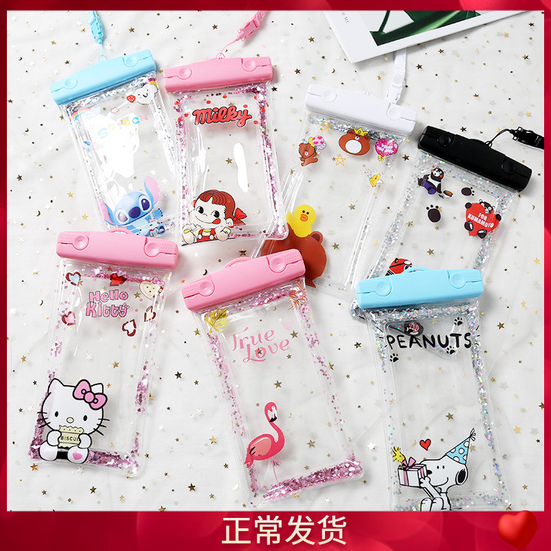 Day Tie Net Red Phone Waterproof Bag Cartoon Set Apple Huawei Generic Cute Swimming Protective Sleeve Diving touch screen