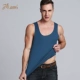 Dingguagua 2020 Summer New Thin Xpress Rib U-cổ Kiểu dáng mỏng thoáng khí Vest thể dục nam - Áo vest