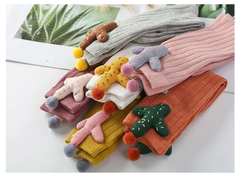 Vớ trẻ em 2018 thu đông mới cho bé gái chất đống vớ vớ cotton ống vớ trẻ em vớ cotton dày 2571 tất cổ ngắn bé gái