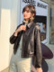 Haining Spring and Autumn New Casual Motorcycle Leather Jacket Small Coat Sheepskin Genuine Leather Jacket Women's Short Slim Fit