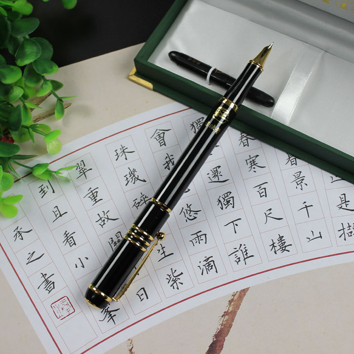 King calligraphy pen Student-specific word practice dark pointed hard pen Art pen writing black gift box 83 special 1