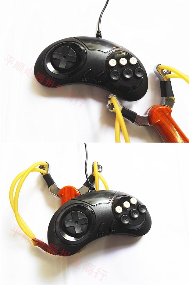 Máy trò chơi điện tử thẻ vàng 8 chữ số cũ của Nissan Máy Nintendo đỏ và trắng FC chín ổ cắm dài tay cầm tay game