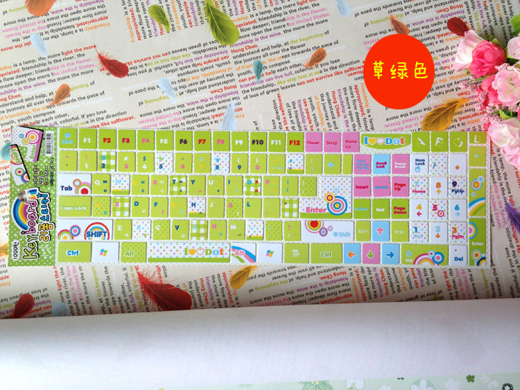Mua hai tặng một màu bàn phím dán bàn phím dán bàn phím chữ cái máy tính xách tay máy tính để bàn sticker nữ phim hoạt hình - Phụ kiện máy tính xách tay balo đựng laptop nhỏ gọn