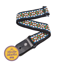Hippie Music DAddario Woven Guitar Strap Stained Glass