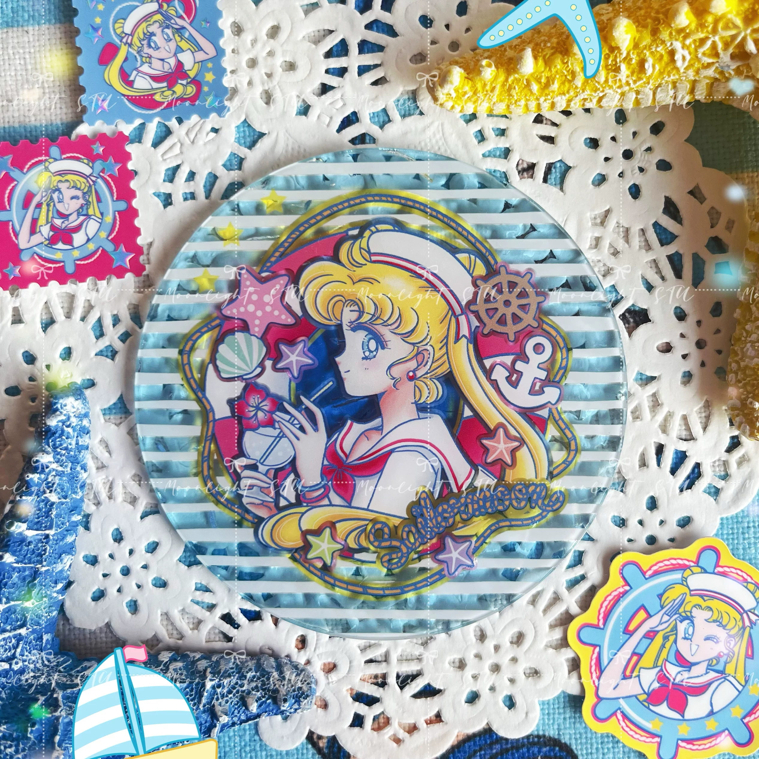 [Морской стиль] Воительница Sailor Moon Retro Летний стиль море стиль милый брелок для ключей сумка висячий коврик ковер