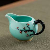 Tangyue kiln celadon Tea Sea kung fu tea set public Cup with handle household ceramic tea divider large capacity uniform Cup