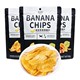 Imported from the Philippines, Dauger grass banana chips, crispy fruits, dried plantains, internet celebrity snacks 60g caramel original flavor