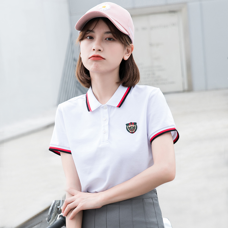 Summer Kindergarten Teacher Landscaped Preschool Teachers Early Education Center Summer Clothing Work Clothes Short Sleeve Polo Shirt T-shirt Women Custom