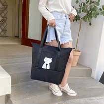 New fitness bag waterproof large capacity shoulder bag portable men's and women's travel bag student light cloth bag travel bag