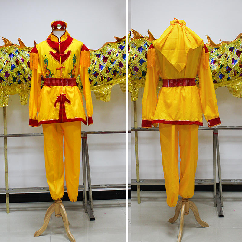 Dragon Costumes Beat Drum Costumes to Serve Rice Seedlings Song Costumes Dragon Lantern Costumes Folk Costumes Dragon Lantern Show Costumes Folk Costumes