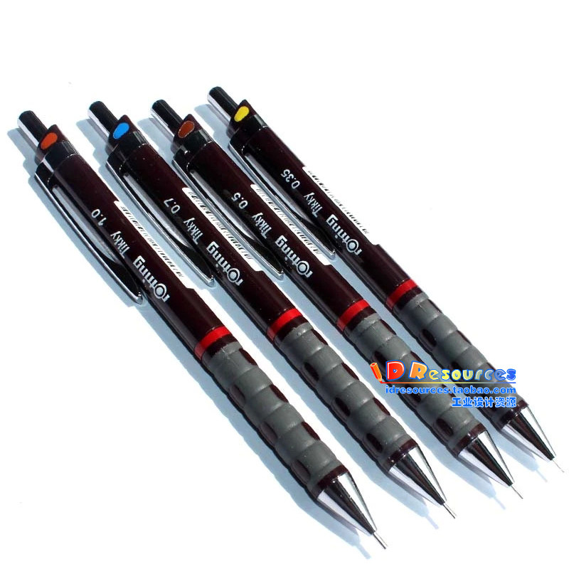 German red ring rotringT-type automatic pencil three generations 0 35 0 5 0 7 0 9 1 0