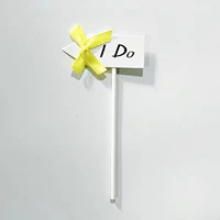 Light yellow bow IDO card 6 pieces