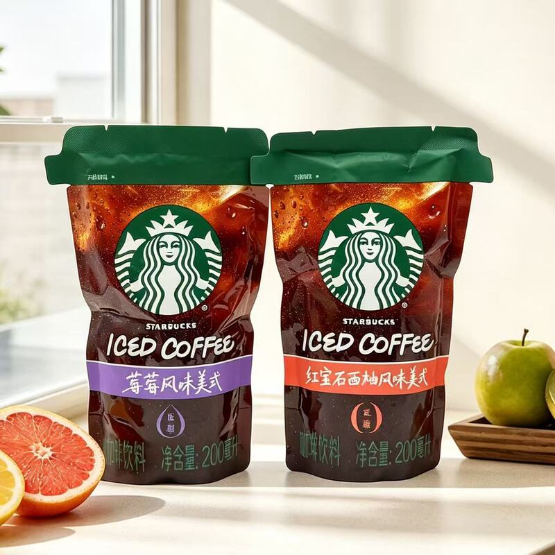 Starbucks Berry/Ruby Grapefruit Flavored Americano Coffee Beverage, Ready-To-Drink, Portable, 200Ml/Bag