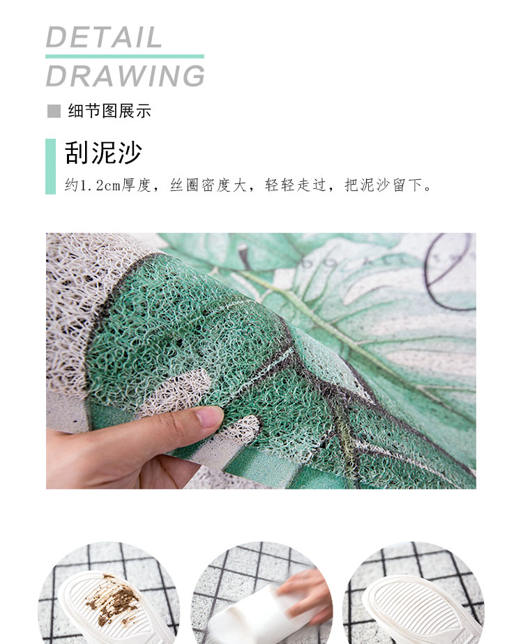 Bắc Âu ins cửa mat thảm cửa nhà thảm nhà chống trượt thảm bụi thảm phòng ngủ thảm cửa - Thảm sàn chiếu xốp gấp