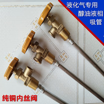 Liquid straw alcohol pipe joint 15 50kg liquefied gas cylinder angle valve gas tank valve inner wire valve
