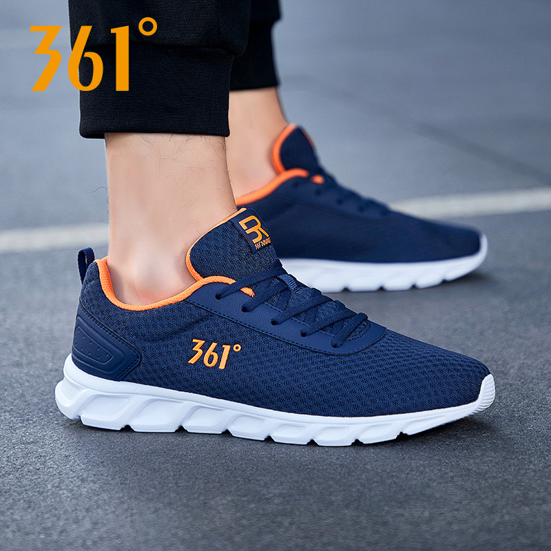 361 men's shoes sneakers men running shoes 2022 Summer new 361 degrees net face black casual shoes subtidal