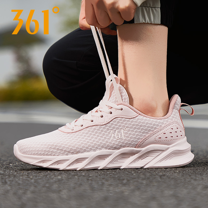 361 Women Shoes Sneakers Women 2022 Summer New Net Face Breathable Running Shoes 361 Degrees Light Soft-bottom Casual Shoes