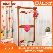 Innis imported solid wood coat rack fashion creative hanger floor-to-ceiling coat rack bedroom storage rack