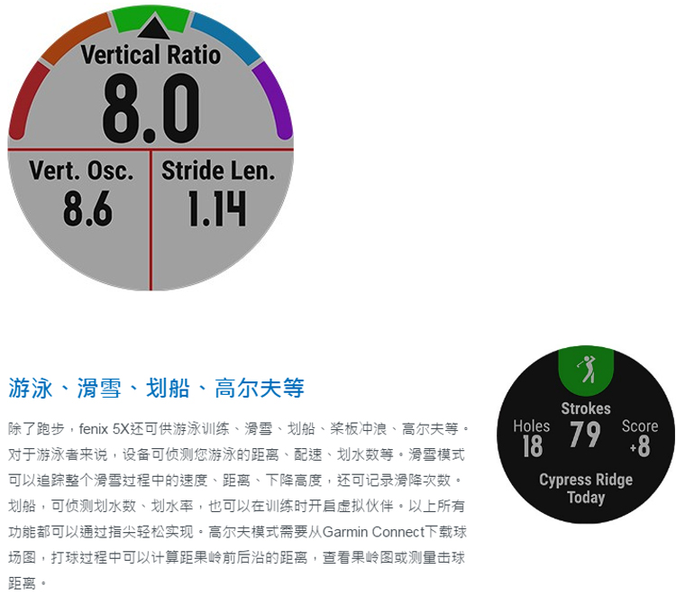 Garmin Garmin fenix5 / 5S / 5X thời gian bay 5 nhịp tim quang điện GPS đồng hồ leo núi ngoài trời chạy 3HR - Giao tiếp / Điều hướng / Đồng hồ ngoài trời đồng hồ titan