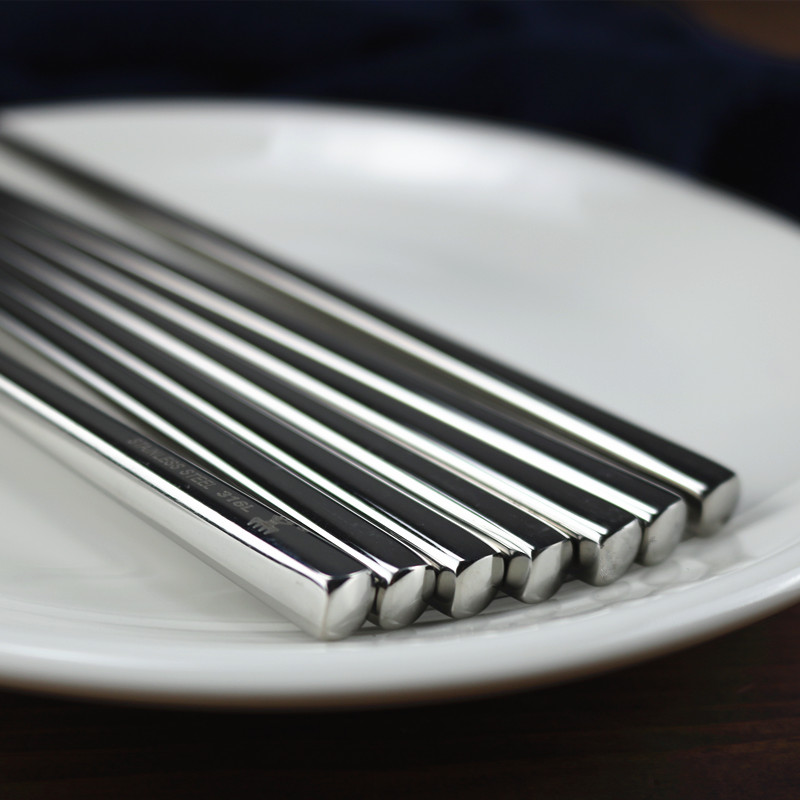 Small octopus stainless steel chopsticks 316 household non-slip adult children single 1 pair of children's chopsticks