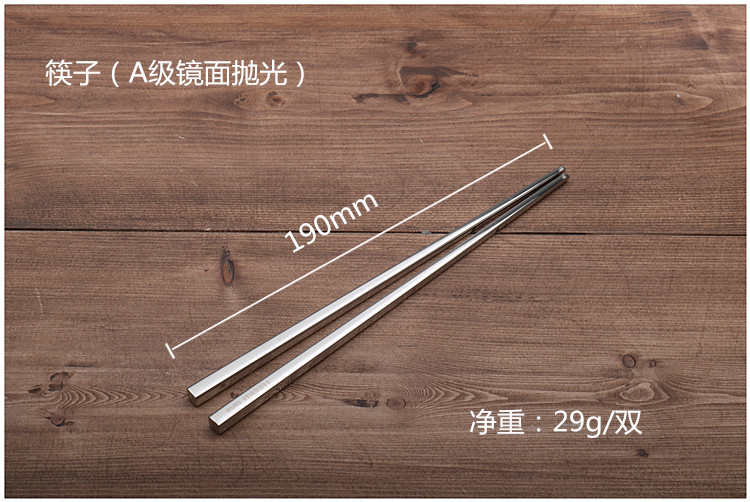 Xuất khẩu Thụy Sĩ 18/10 đũa dày bằng thép không gỉ đặt cặp du lịch cầm tay cặp dao kéo - Đồ ăn tối muỗng ăn cơm
