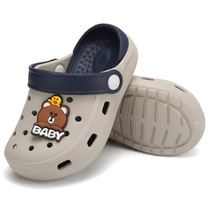 Childrens slippers summer boy baby sandals and slippers girls hole shoes 1-3 years old non-slip infant children beach shoes