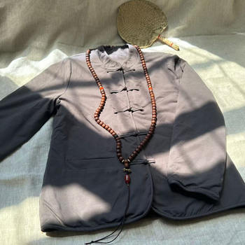Chanzhao-tcm health-preserving chinese-style handmade disc buckle to keep warm and dehumidify the cold xinjiang long-staple cotton jacket coat cotton liner Chanzhao-tcm health-preserving chinese-style handmade disc buckle to keep warm and dehumidify the cold xinjiang long-staple cotton jacket coat cotton liner