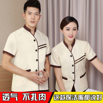 Cleaning clothes Short-sleeved hotel room attendant cleaning work clothes summer clothes breathable property cleaning aunt set women