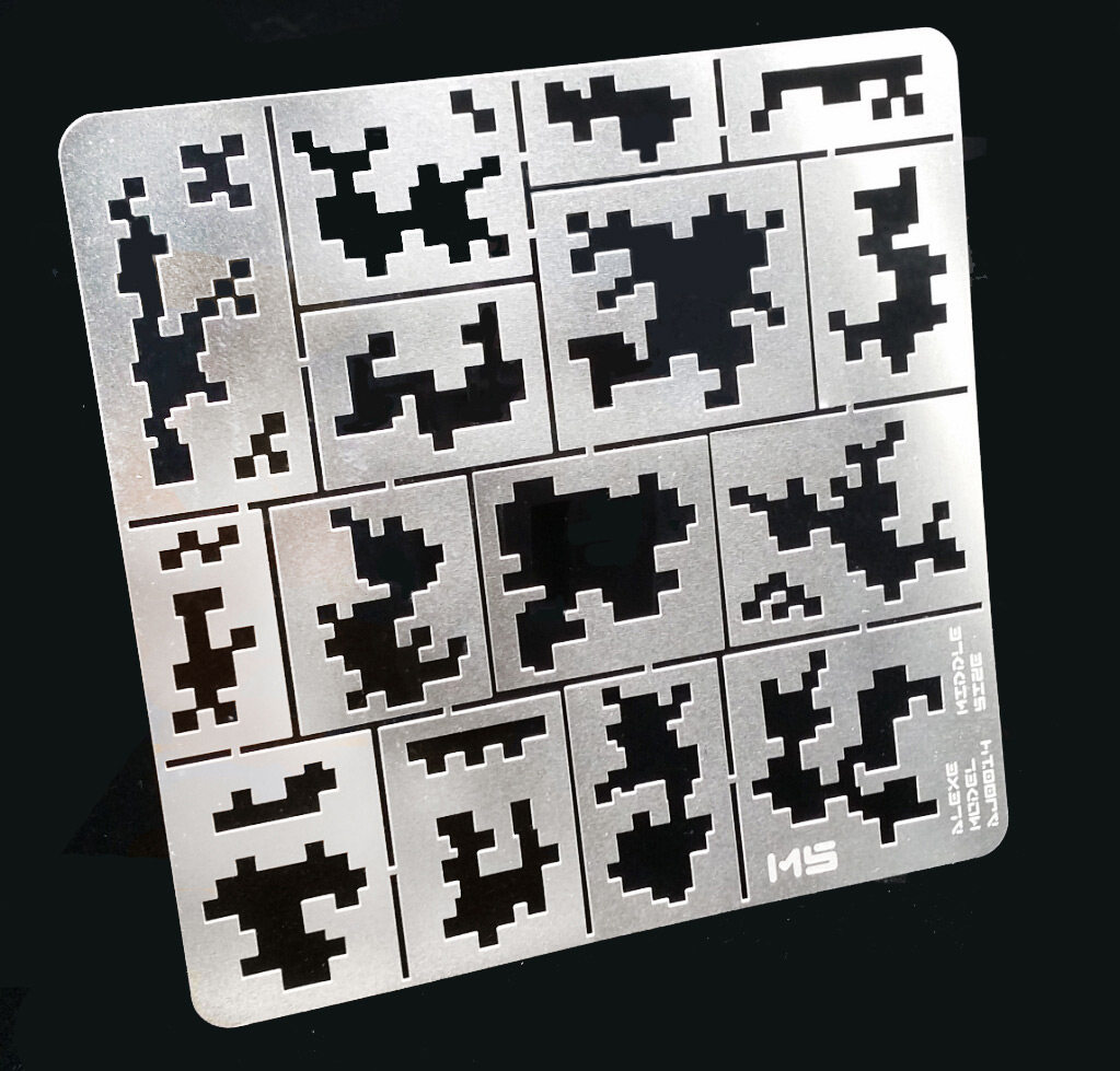 Elicher Drain Spray 1 35 1100 Up To Man Shaped Weapon Chariot Cellular Digital Camouflaque Hollowed-out Spray Plate